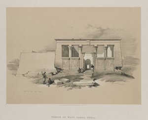 Egypte en Nubië, Deel II: Tempel in Wady Dabod, Nubië door Louis Haghe