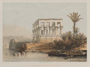 Egypte en Nubië, Deel II: De Hypaethrale Tempel in Philae, genaamd het Bed van Farao, 1848 door Louis Haghe