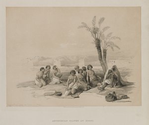 Egypte en Nubië, Deel I: Abessijnse Slaven Rusten in Korti-Nubië, 1847 door Louis Haghe