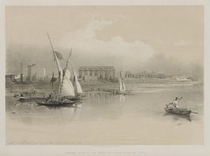 Egypte en Nubië, Deel I: Algemeen uitzicht op de ruïnes van Luxor, vanaf de Nijl