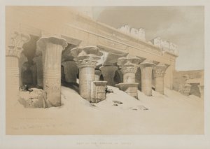 Egypte en Nubië Deel I: Portiek van de Tempel Edfou, Opper-Egypte, 1846 door Louis Haghe