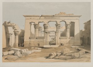 Egypte en Nubië, Deel I: Portiek van de tempel van Kalabshe door Louis Haghe