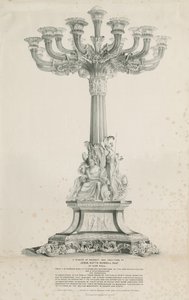 Ilam Hall - Kandelaar: lithografie, 1832