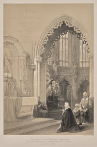 Schetsen in België en Duitsland, Tweede Serie: Nr. 1 - Titelpagina - St. Jacques, Luik door Louis Haghe