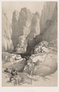 Het Heilige Land, Syrië, Idumea, Arabië, Egypte & Nubië Deel III: Ingang naar Petra, 1842 door Louis Haghe