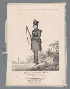 Daniel de Vos Brouwer. Geboren te Deventer, den 30 Julij 1770. Ridder van de Militaire Willems-orde, 4e klasse. Uitgetrokken als vrijwillig Jager, met het korps Jagers van Van Dam, den 2e Augustus 1831