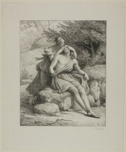 Orpheus en Eurydice door Louis Hersent