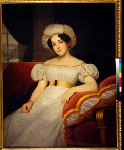 Portret van prinses Natalya Stepanovna Golitsyna, geboren gravin Apraksina (1794-1890) door Louis Hersent