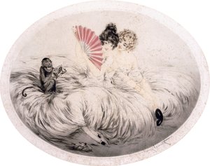 Achter de Waaier door Louis Icart