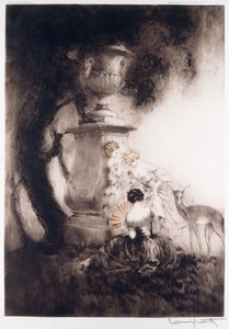 Vier herten door Louis Icart