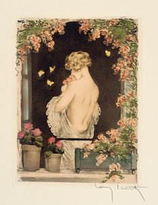 De Vier Seizoenen: Zomer, c.1928 (handgekleurde droge naald & aquatint)
