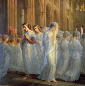Het Gedicht van de Ziel; Eerste Communie door Louis Janmot