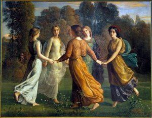 Het gedicht van de ziel; Zonnestralen door Louis Janmot