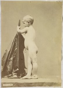 Studie van een naakt kind, staand van opzij gezien door Louis Jean Baptiste Igout (attributed to)