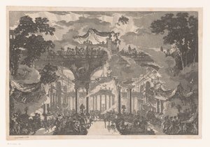 De tempel der liefde door Louis Jean Desprez