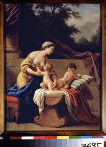 Moeder en kinderen. Allegorie van liefdadigheid