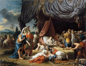 Alexander de Grote en Hephaestion aan het Sterfbed van de vrouw van Darius III