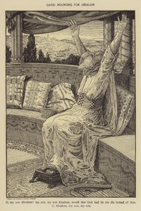David rouwt om Absalom door Louis John Rhead