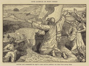 David offert op de berg Moria door Louis John Rhead