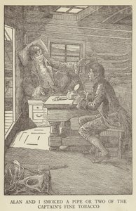 Illustratie voor Kidnapped door Robert Louis Stevenson door Louis John Rhead