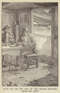 Illustratie voor Kidnapped door Robert Louis Stevenson door Louis John Rhead