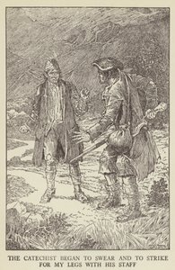 Illustratie voor Kidnapped door Robert Louis Stevenson door Louis John Rhead