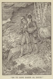 Illustratie voor Kidnapped door Robert Louis Stevenson door Louis John Rhead