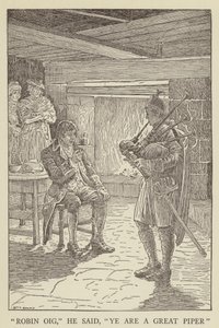Illustratie voor Kidnapped door Robert Louis Stevenson door Louis John Rhead