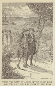 Illustratie voor Kidnapped door Robert Louis Stevenson door Louis John Rhead