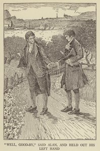 Illustratie voor Kidnapped door Robert Louis Stevenson door Louis John Rhead