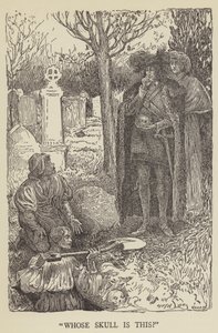 Wiens schedel is dit? door Louis John Rhead