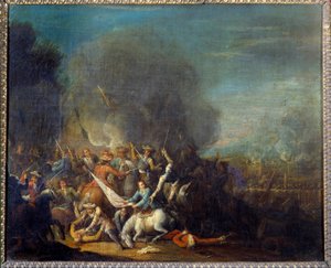 Slagveld door Louis Joseph  Watteau