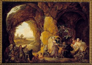 De verleiding van Sint Antonius door Louis Joseph  Watteau