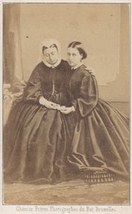 Koningin Victoria en haar dochter door Louis Joseph Ghemar