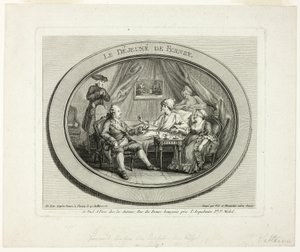 De lunch in Ferney door Louis Joseph Masquelier