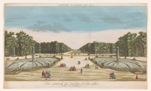 Gezicht op de Tuin van Versailles door Louis Joseph Mondhare
