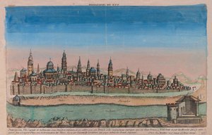 De Jeruzalem Kaart Ville Capitale de la Palestine onder David en Salomon door Louis Joseph Mondhare