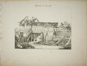 Molen bij Gravelle, II door Louis Jules Frederic Villeneuve
