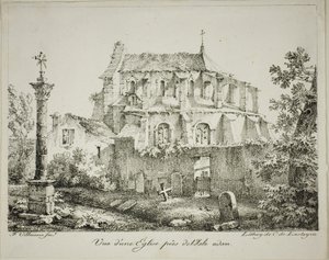 Uitzicht op een kerk bij l