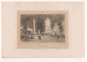 Zicht op de Jardin des Plantes door Louis Julien Jacottet