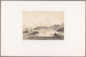 Zicht op de haven van Mölle door Louis Julien Jacottet