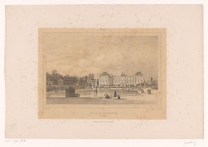Zicht op het Palais du Luxembourg vanuit de Jardin du Luxembourg