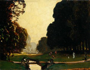De Kleine Fulda in het Karlsaue Park, Kassel door Louis Kolitz