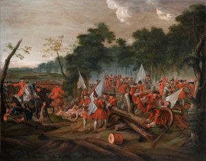 De Slag bij Malplaquet, 11 september 1709, ca. 1713 door Louis Laguerre