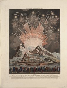 Festiviteiten bij de kroning van Napoleon, 1806 door Louis Le Coeur