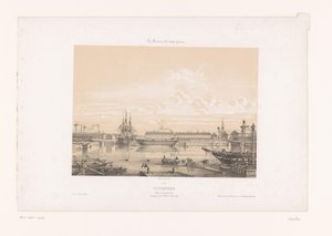 Zicht op het Bassin Napoléon III bij de haven van Cherbourg