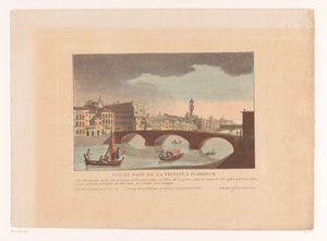 Gezicht op de Ponte Santa Trinita te Florence