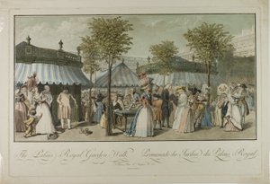 De tuinwandeling van het Palais Royal door Louis Lecoeur