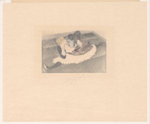 Danseres in spagaat door Louis Legrand (signed by artist)