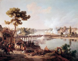 Napoleon Bonaparte geeft bevelen tijdens de Slag bij Lodi door Louis Lejeune